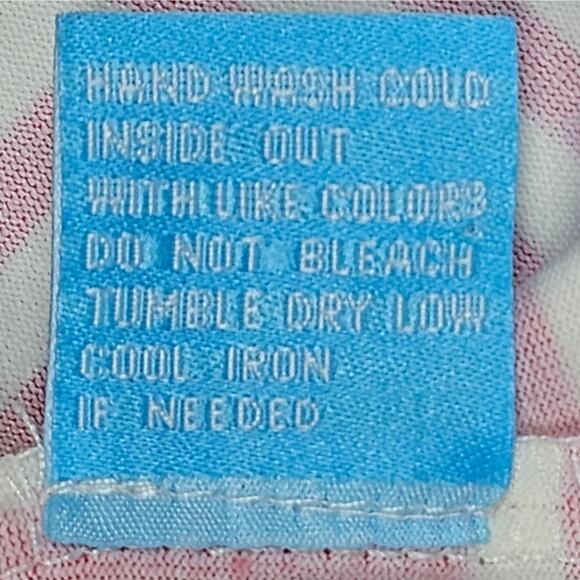 J. McLaughlin Brynn Catalina Cloth Button-Down Red White Geometric Stripe Size M - Picture 10 of 10